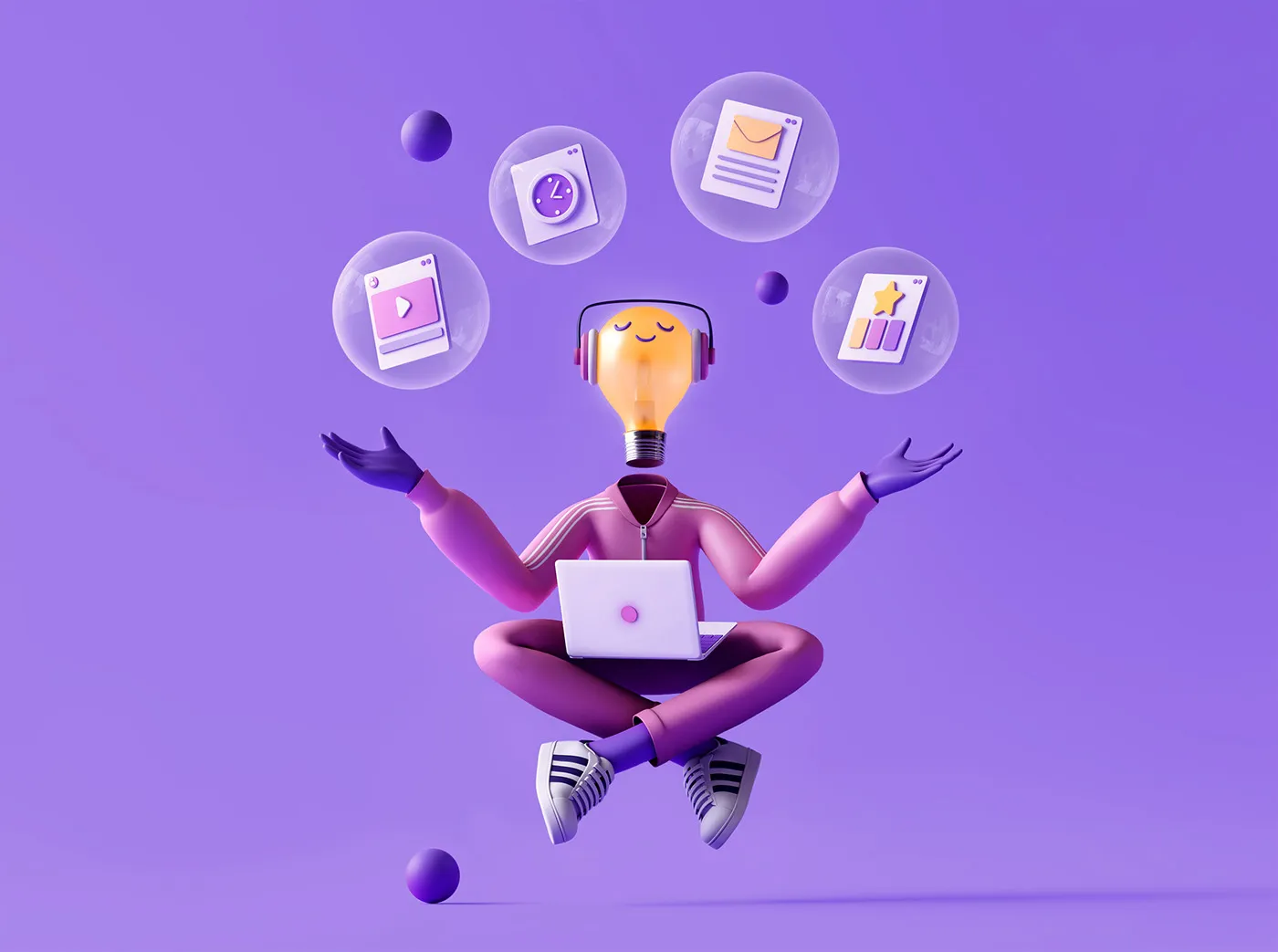 Digital Marketing 3D Illustration